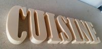 Polystyrene lettering for decoration and signage