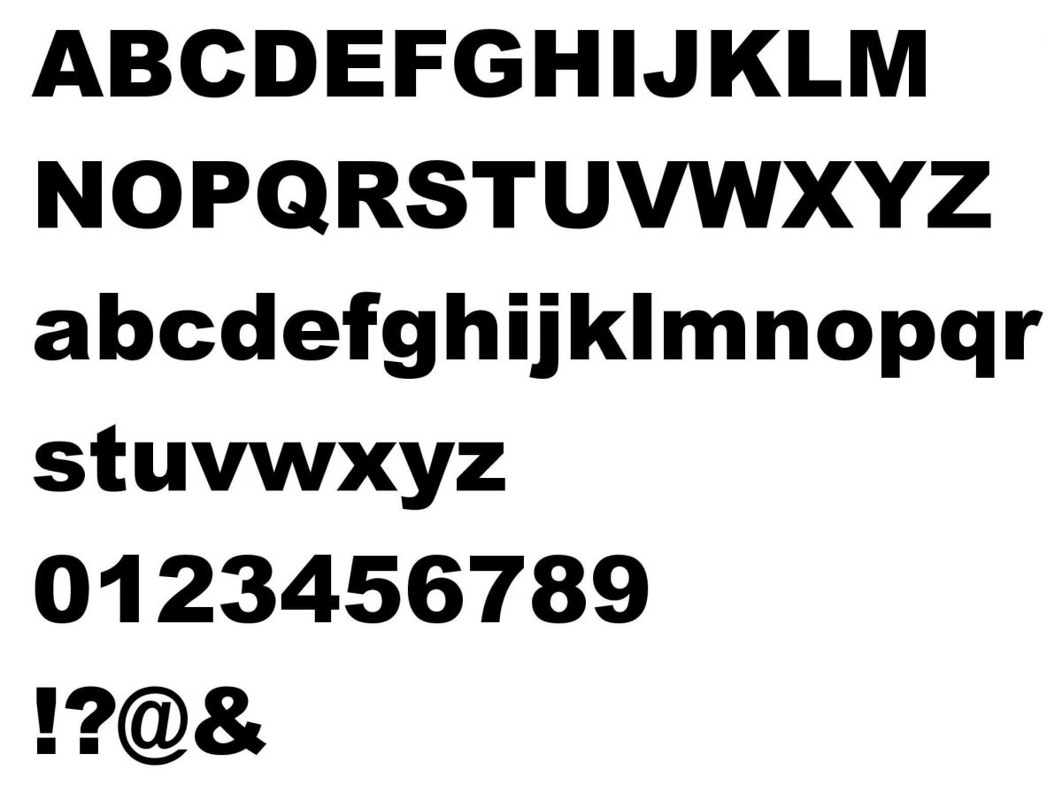 Store sign ARIAL BLACK
