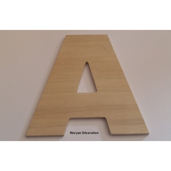 Wooden letter to paint model ARIAL BLACK