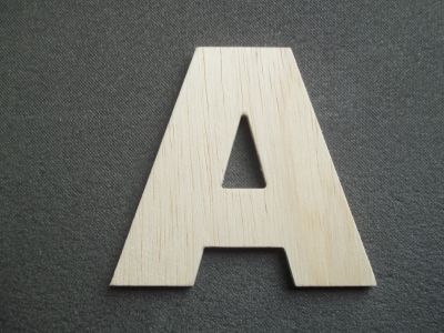 Wooden letter to paint model ARIAL BLACK