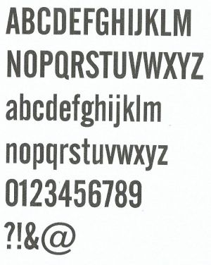 Wooden letter model ALTERNATE GOTHIC