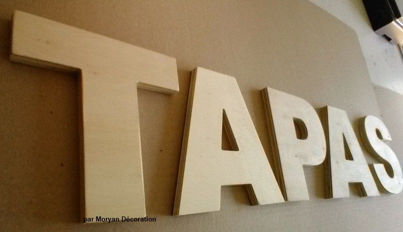 Wooden letter to paint model ARIAL BLACK