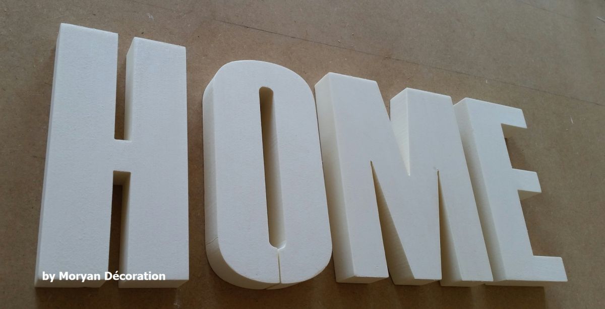 Decorative polystyrene letter HOME , height 20 cm