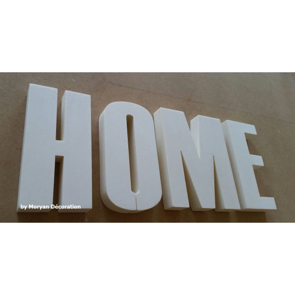 Decorative polystyrene letter HOME , height 20 cm