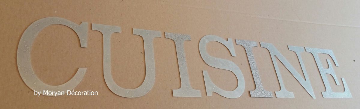 Decorative zinc letters KITCHEN 25 cm