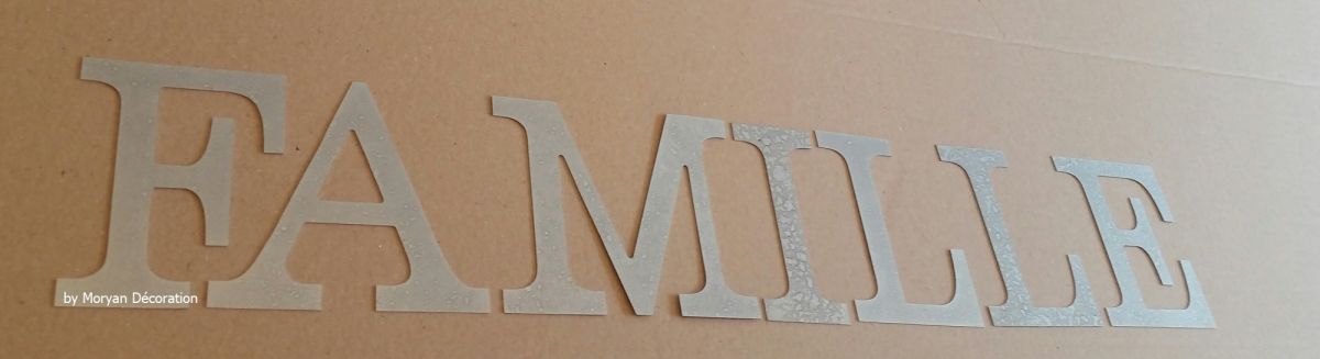 Zinc decorative letter FAMILY 20 cm