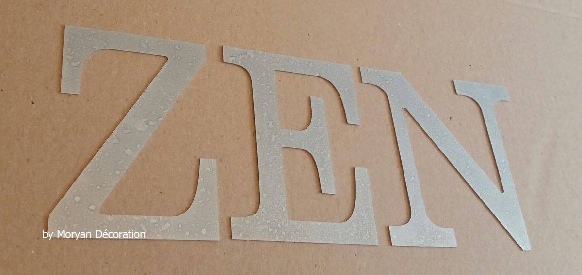 ZEN zinc decorative letter 30 cm