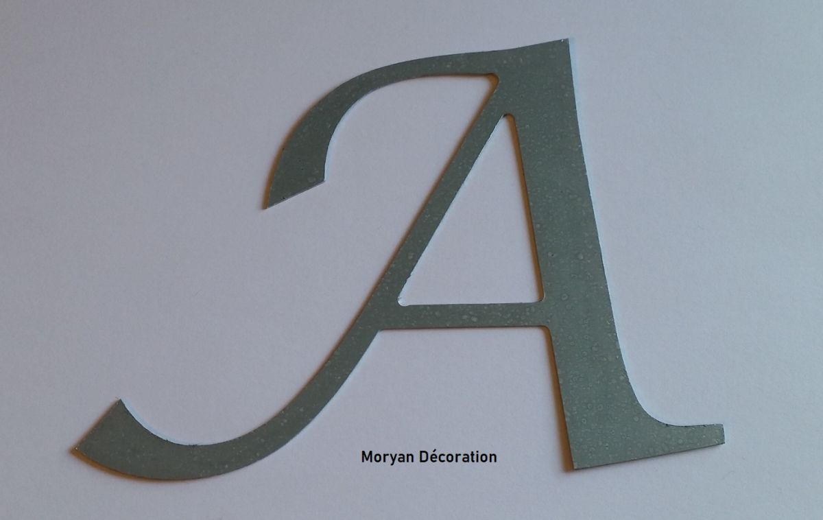 Zinc letter sign LUCIDA CALLIGRAPHY