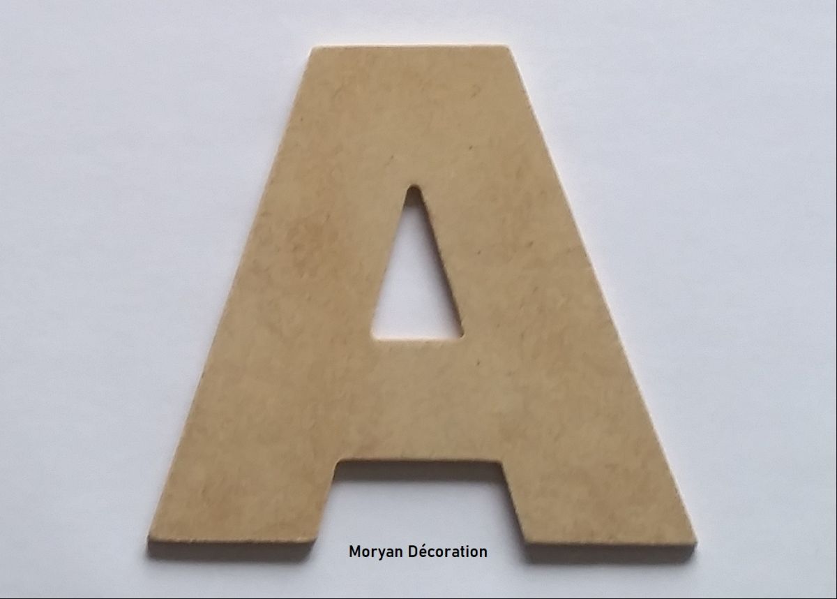 Letter MDF raw to paint model ARIAL BLACK