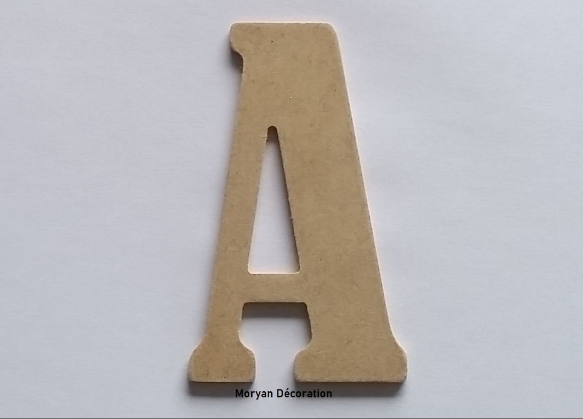 Raw MDF letter to paint BERNARD CONDENSED model