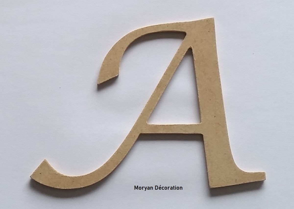 Letter MDF raw to paint model LUCIDA CALLIGRAPHY