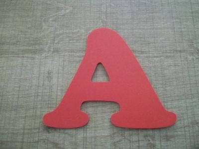 Plastic letter PVC color COOPER BLACK