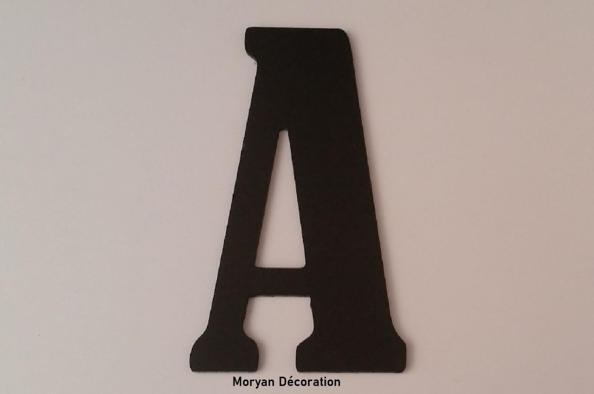 Plastic letter PVC black BERNARD CONDENSED