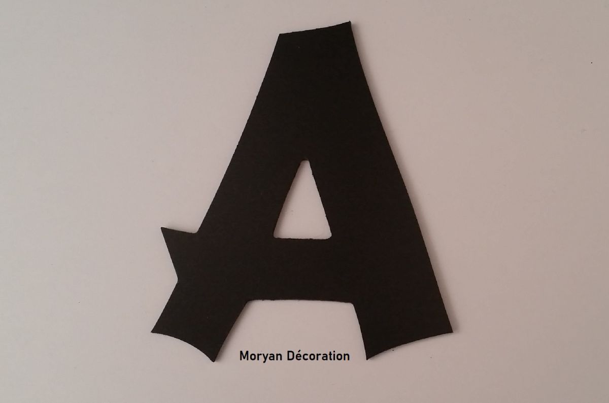 Plastic letter PVC black CANCUN