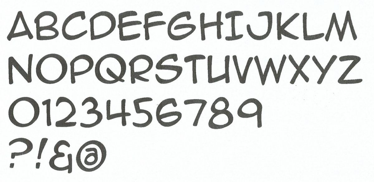 Plastic letter PVC black ANIME