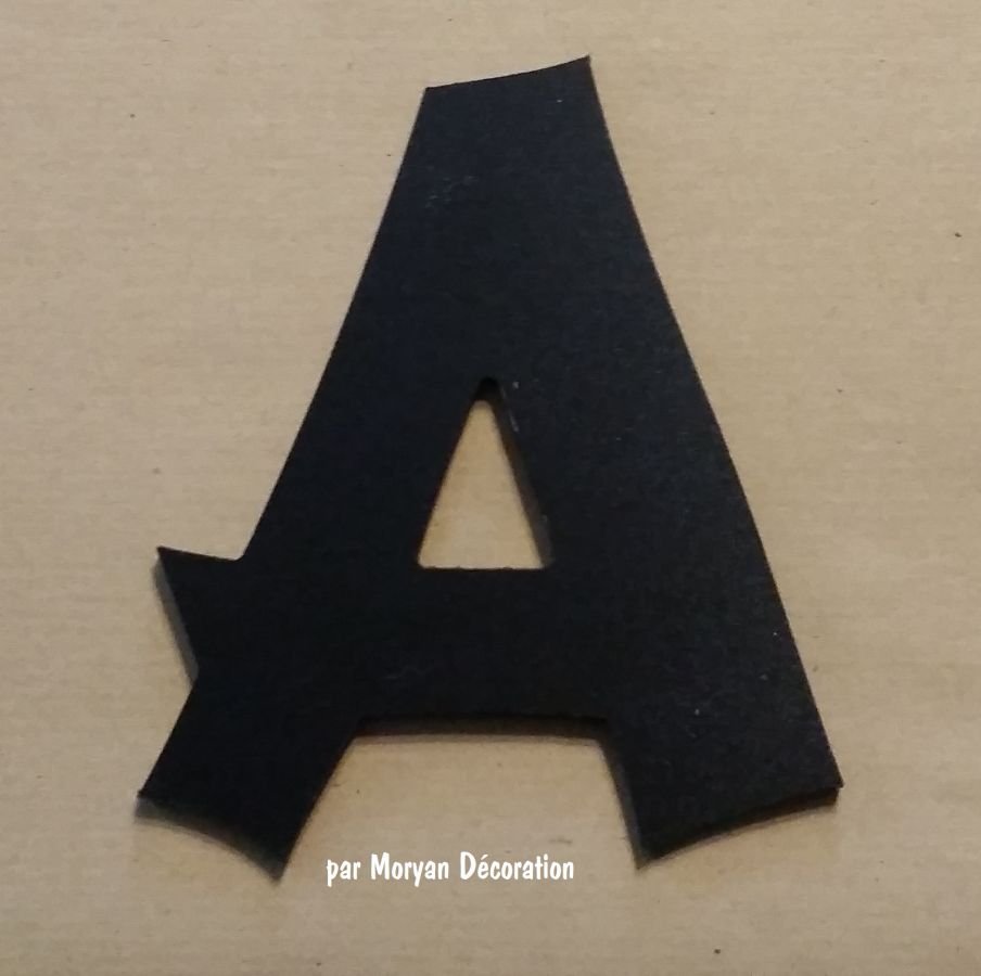 Plastic letter PVC black CANCUN