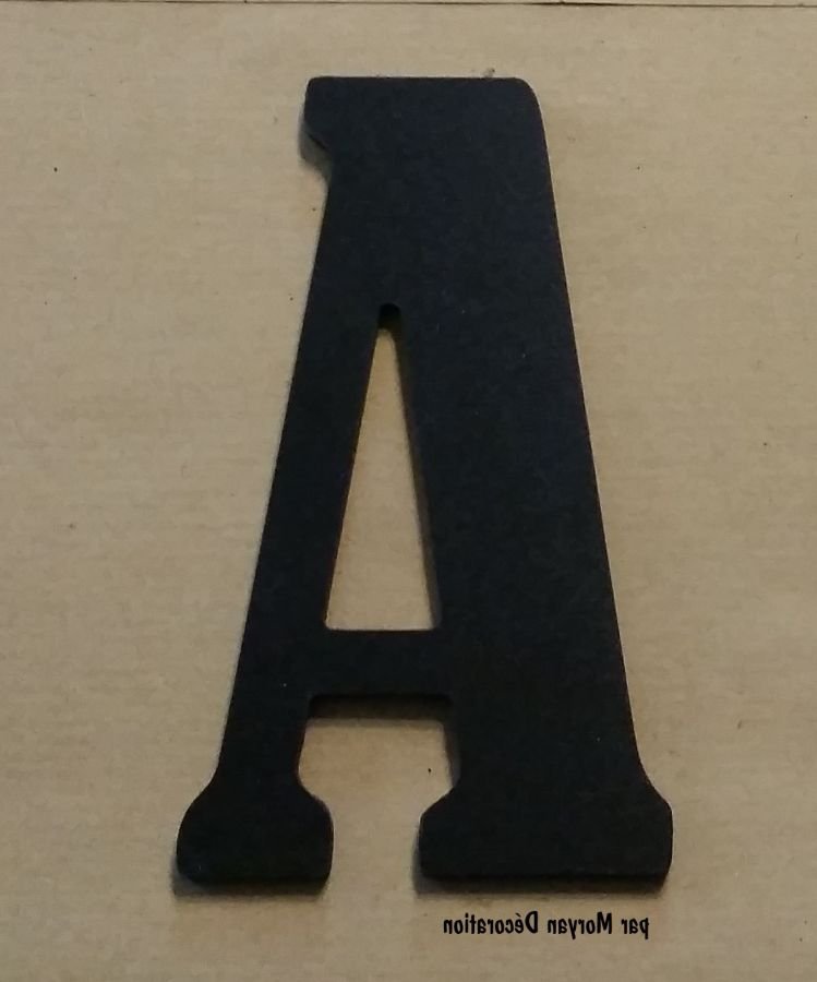 Plastic letter PVC black BERNARD CONDENSED