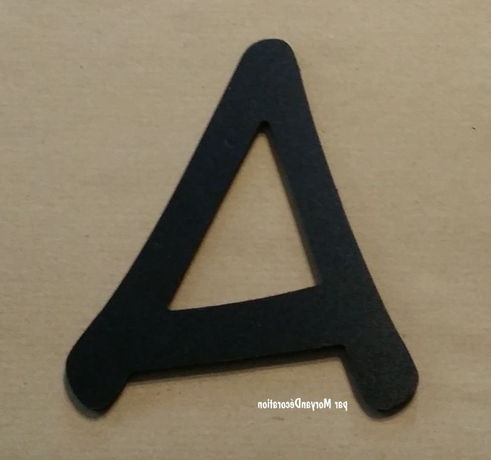 Plastic letter PVC black ANIME
