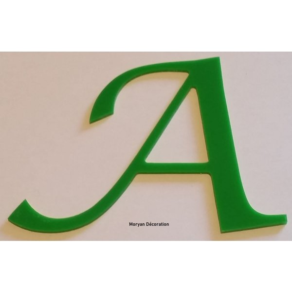 Letter in Plexiglas of color