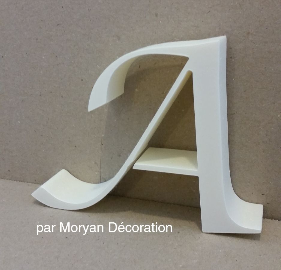 Polystyrene letter LUCIDA CALLIGRAPHY