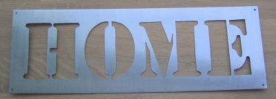 Deco stencil, zinc letter HOME