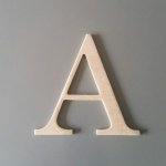 Letter in raw wood to paint model LOFT