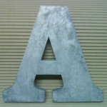 Zinc 3D relief letter CLARENDON BOLD
