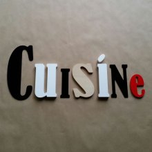 Decorative letter wall KITCHEN