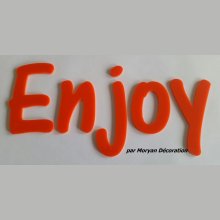 Enjoy deco letter in plexi , height 30 cm