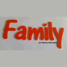 Deco letter Family in plexi , height 30 cm