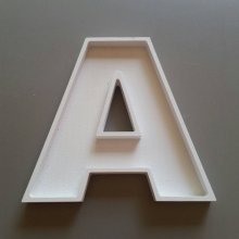 Hollow letter in white PVC ARIAL BLACK