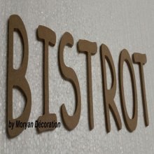 Decorative wooden letter BISTROT