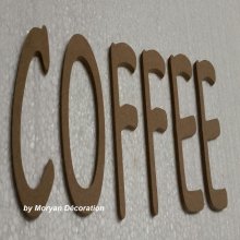 Decorative wooden letter COFFEE
