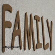 Decorative wooden letter FAMILY
