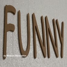 Decorative wooden letter FUNNY