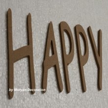 Decorative wooden letter HAPPY