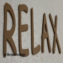 Decorative wooden letter RELAX