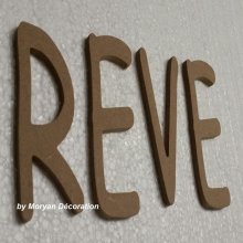 Decorative wooden letter REVE