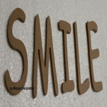 Decorative wooden letter SMILE