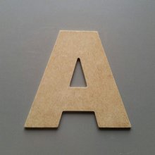 Letter MDF raw to paint model ARIAL BLACK
