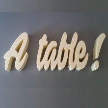 Polystyrene letters A table !