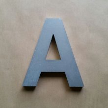 3D relief letter in zinc ARIAL
