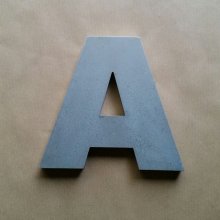 3D relief letter in zinc ARIAL BLACK