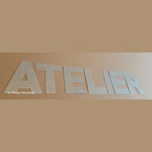Zinc decorative letter ATELIER 10 cm