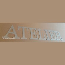 Decorative zinc letters ATELIER , height 18 cm