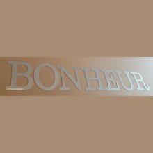 Zinc decorative letter BONHEUR 10 cm