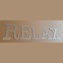 Decorative zinc letter RELAX 20 cm