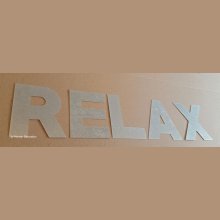 Decorative zinc letter RELAX 20 cm