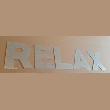 Decorative letter in zinc RELAX 30 cm