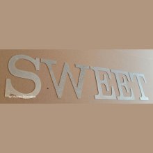 Zinc decorative letter SWEET 10 cm